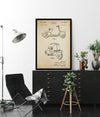 Vintage Vespa Patent Art Print - Vintage Artworks by The Good Poster Company