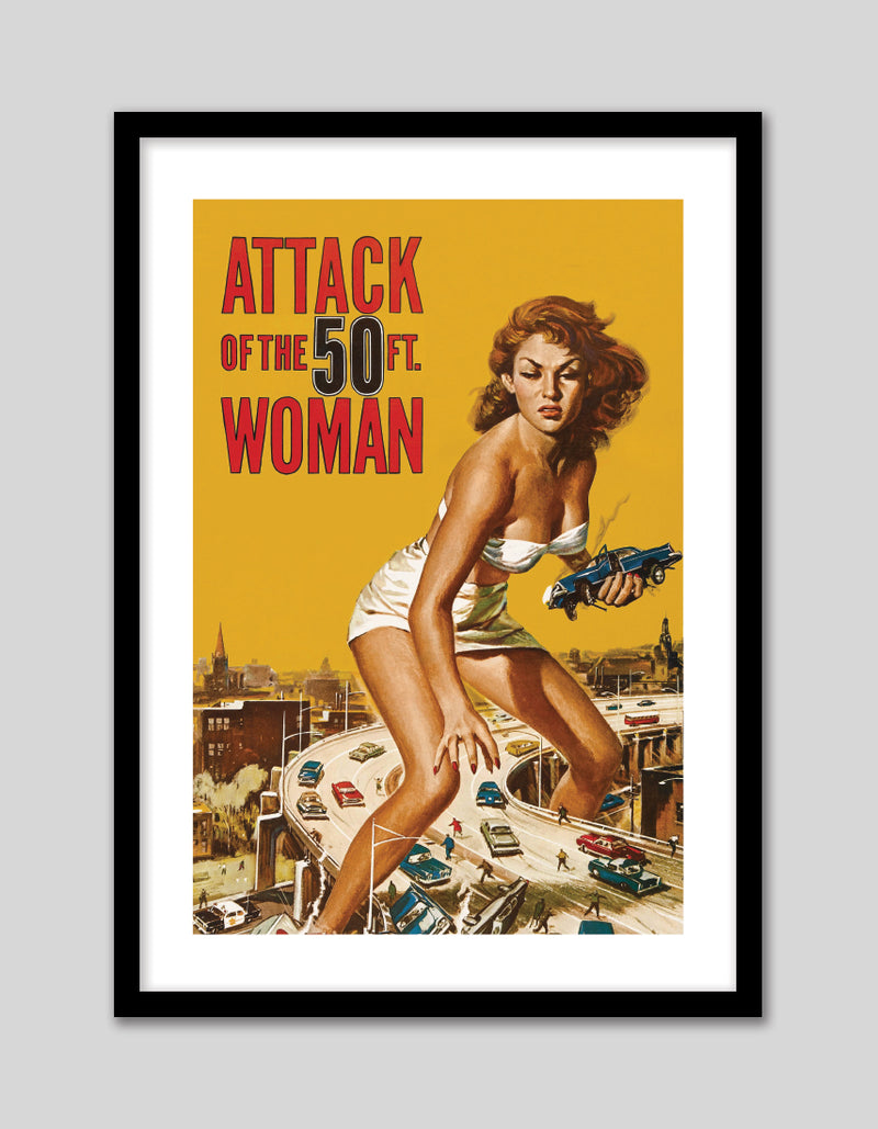 The Attack of the 50ft Woman Vintage Art Print - Popular Art by The Good Poster Company