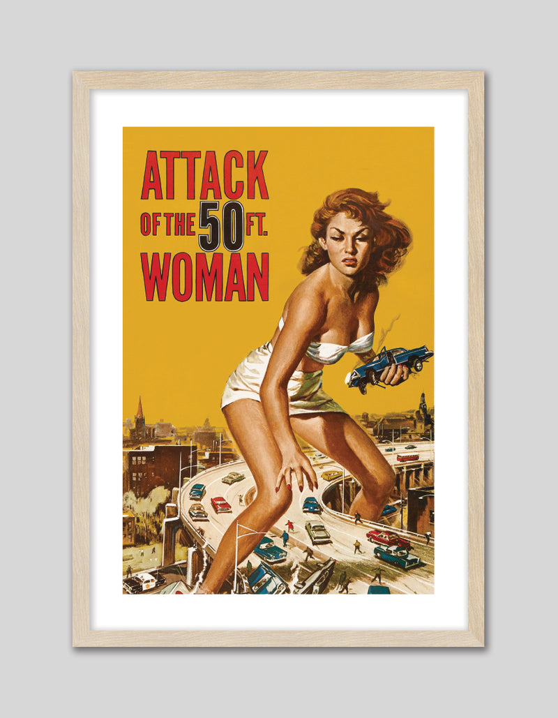 The Attack of the 50ft Woman Vintage Art Print - Popular Art by The Good Poster Company