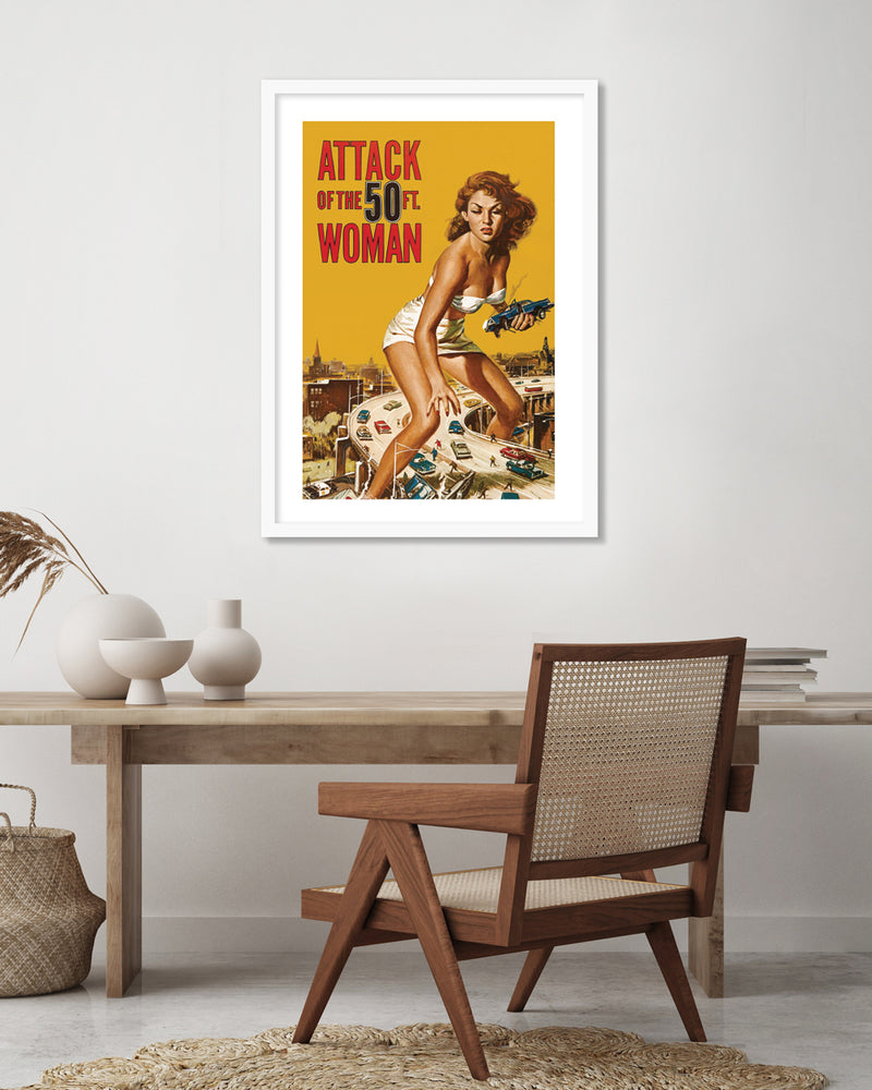 The Attack of the 50ft Woman Vintage Art Print - Popular Art by The Good Poster Company