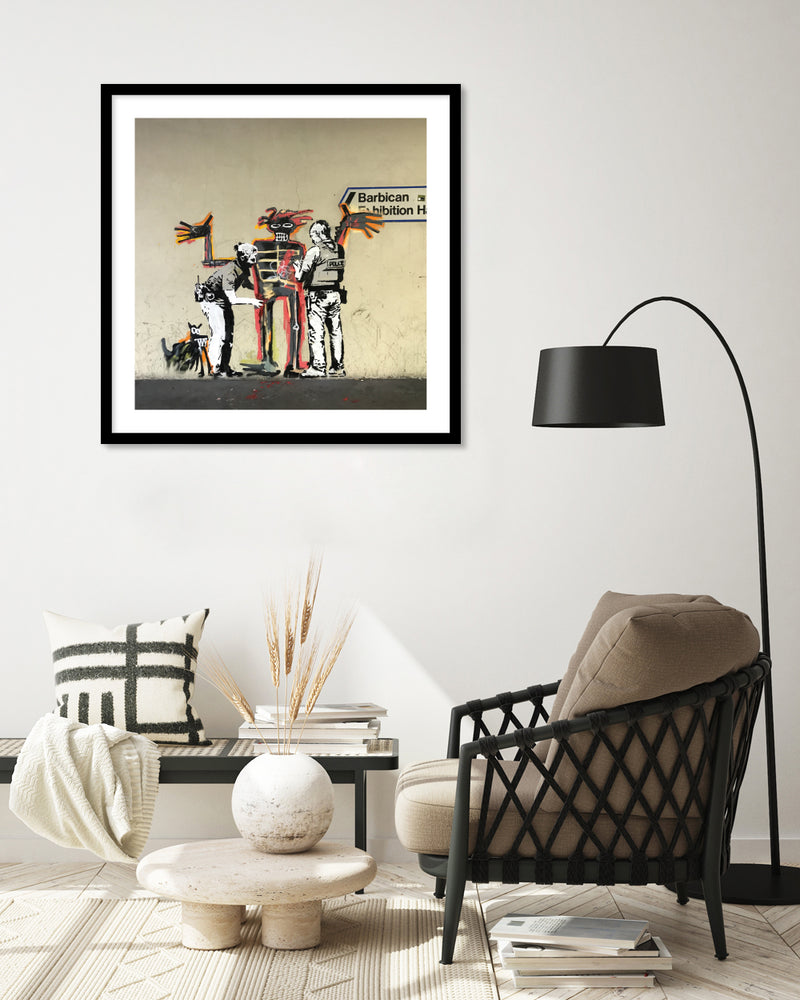Basquiat Pat Down Art Print by Banksy - Street Art Prints - The Good Poster Company