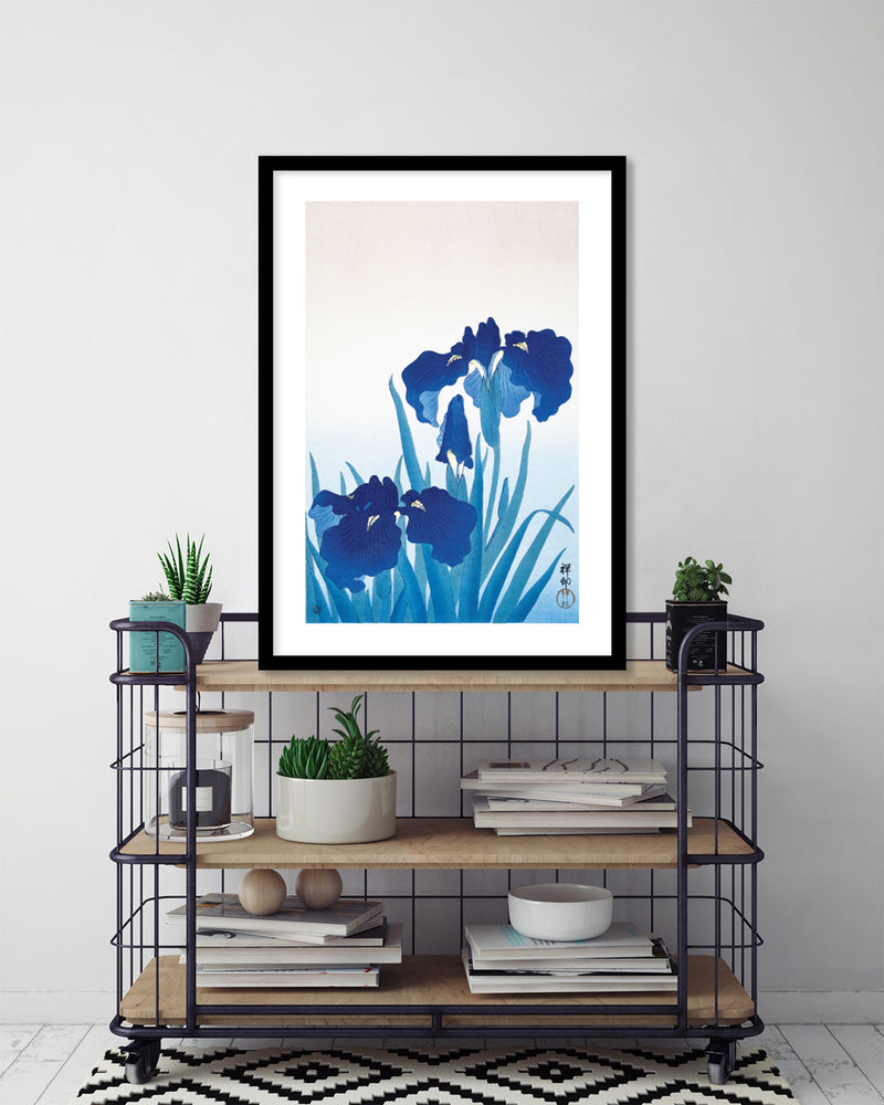 Iris Flowers Art Print by Ohara Koson | Vintage Japanese Art | The Good Poster Company