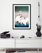 Snowy Egrets Art Print by Ohara Koson - Vintage Japanese Art by The Good Poster Company