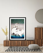 Snowy Egrets Art Print by Ohara Koson - Vintage Japanese Art by The Good Poster Company