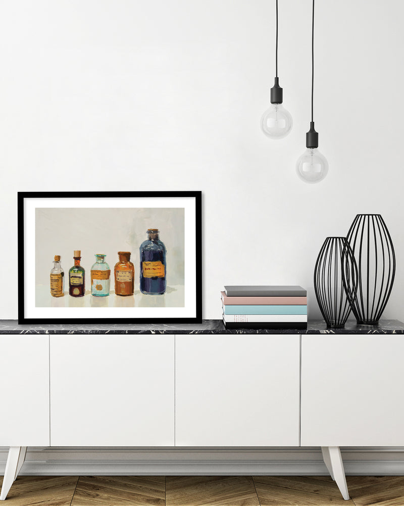 Bottle Contemporary Vintage Art Prints - Alchemist Bottles - The Good Poster Company