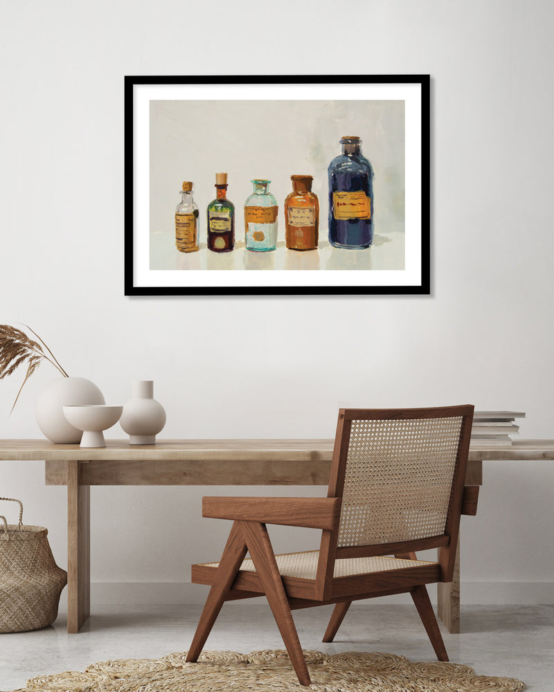 Bottle Contemporary Vintage Art Prints - Alchemist Bottles - The Good Poster Company