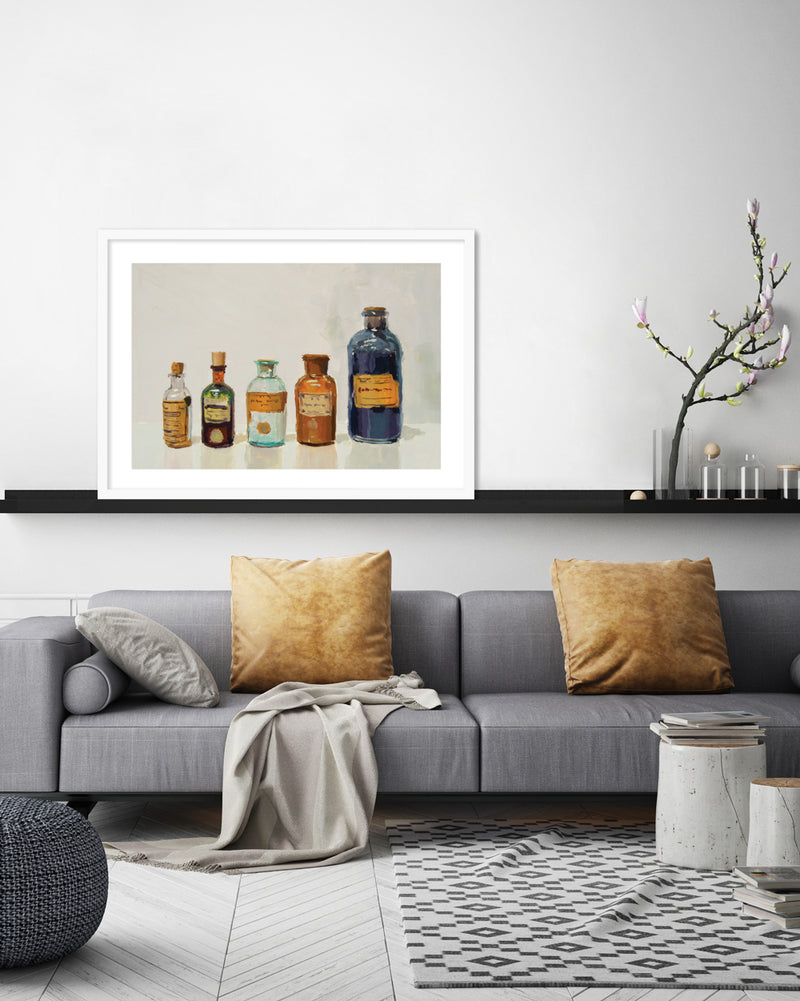 Bottle Contemporary Vintage Art Prints - Alchemist Bottles - The Good Poster Company