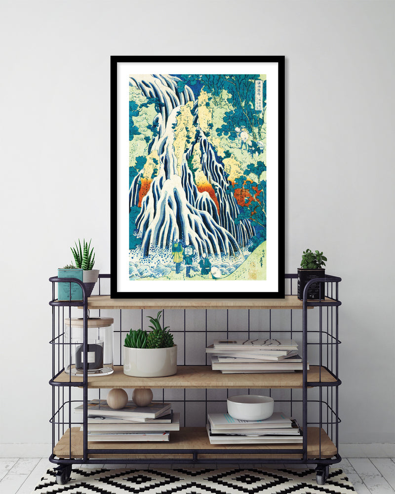 Kirifuri Waterfall Art Print by Katsushika Hokusai | Vintage Japanese Art | The Good Poster Company