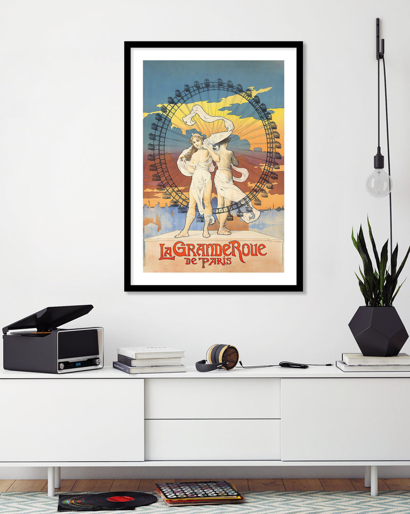 La Grande Roue de Paris Art Print - Vintage French Art by The Good Poster Company