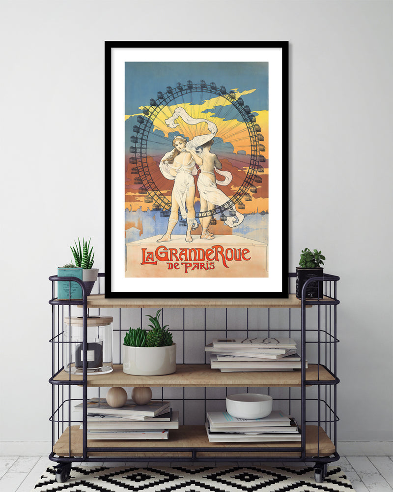 La Grande Roue de Paris Art Print - Vintage French Art by The Good Poster Company