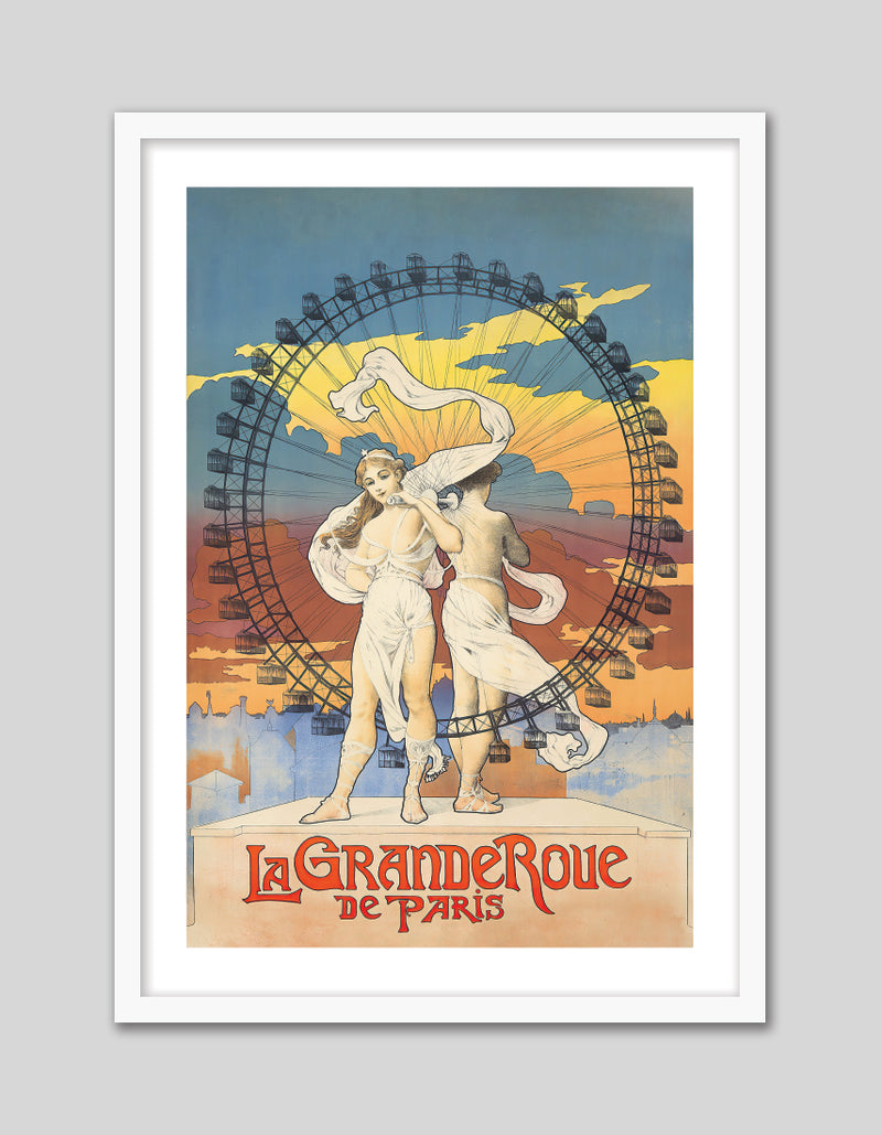 La Grande Roue de Paris Art Print - Vintage French Art by The Good Poster Company