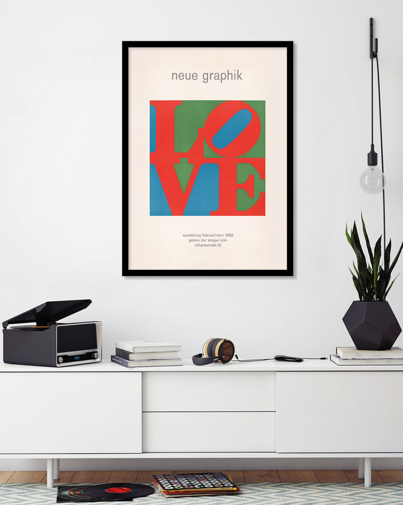 Neue Graphik Love by Robert Indiana - Popular Culture Art Prints - The Good Poster Company