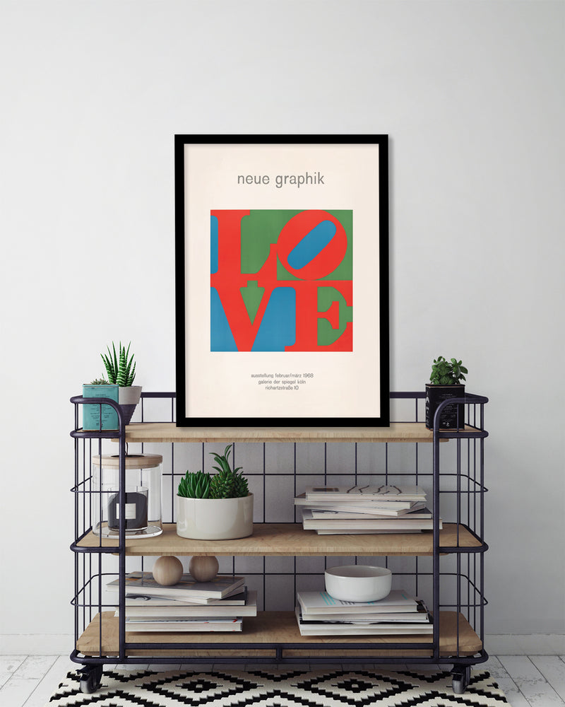 Neue Graphik Love by Robert Indiana - Popular Culture Art Prints - The Good Poster Company