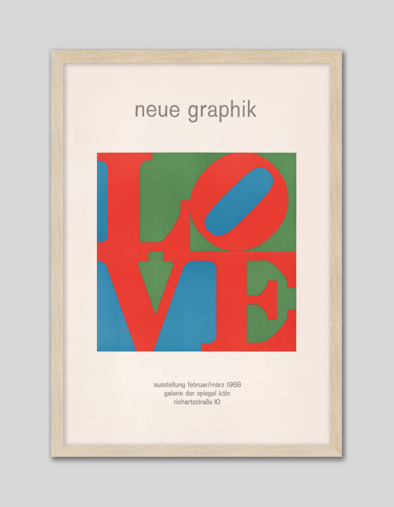Neue Graphik Love by Robert Indiana - Popular Culture Art Prints - The Good Poster Company
