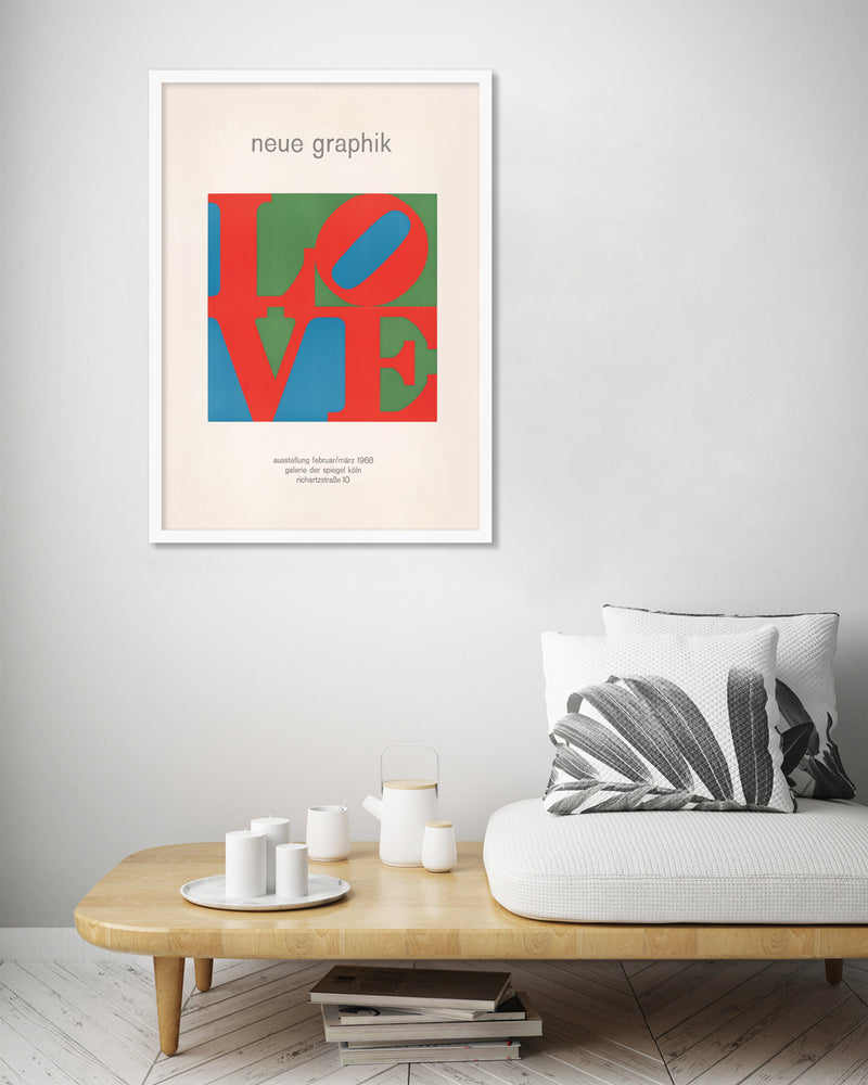 Neue Graphik Love by Robert Indiana - Popular Culture Art Prints - The Good Poster Company