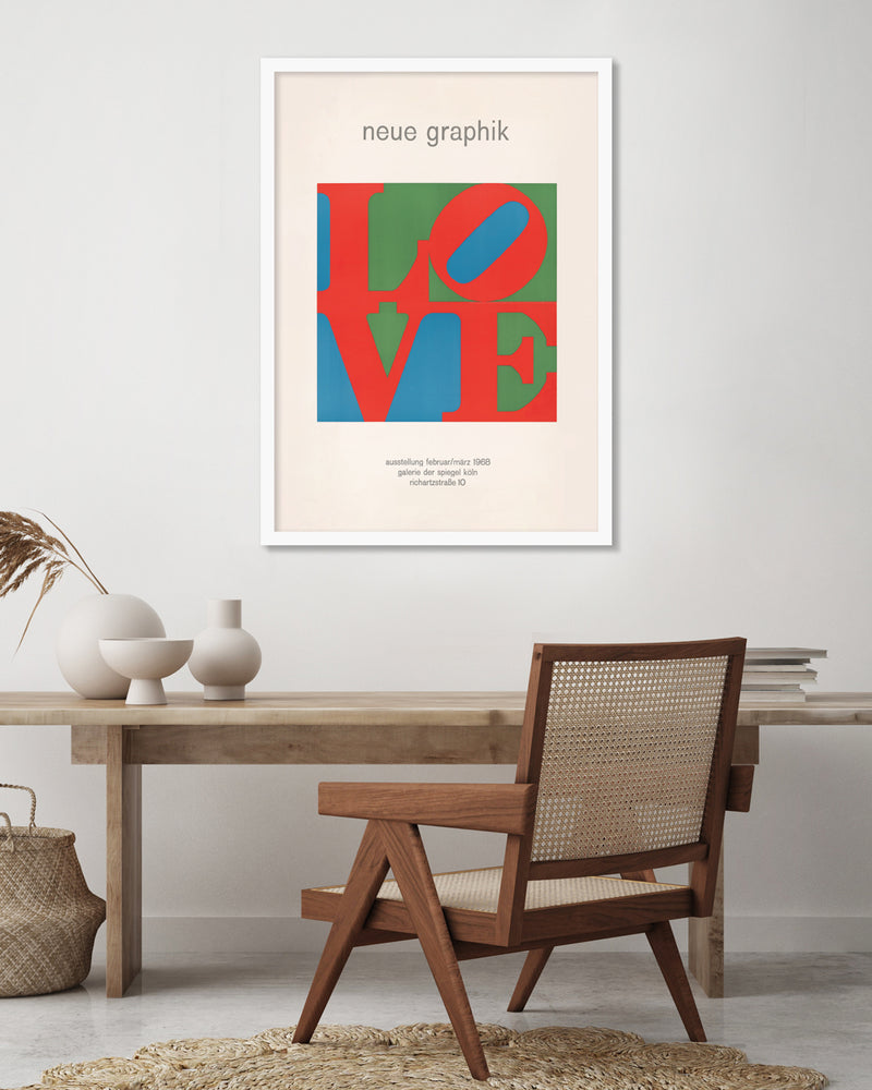 Neue Graphik Love by Robert Indiana - Popular Culture Art Prints - The Good Poster Company