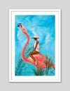Marriage at the Plastic Garden by Alexander Grahovsky - Girl Riding Flamingo - Popular Modern Art by The Good Poster Company