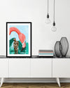 Mid Afternoon Contemporary Art Print by Alexander Grahovsky - Modern Flamingo Artwork - The Good Poster Company