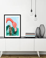 Mid Afternoon Contemporary Art Print by Alexander Grahovsky - Modern Flamingo Artwork - The Good Poster Company