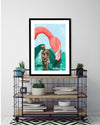 Mid Afternoon Contemporary Art Print by Alexander Grahovsky - Modern Flamingo Artwork - The Good Poster Company