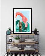 Mid Afternoon Contemporary Art Print by Alexander Grahovsky - Modern Flamingo Artwork - The Good Poster Company