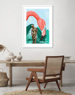 Mid Afternoon Contemporary Art Print by Alexander Grahovsky - Modern Flamingo Artwork - The Good Poster Company