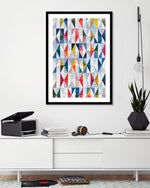 Contemporary Mosaic Triangles Art Print - Geometric Art - The Good Poster Company