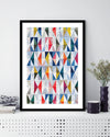 Contemporary Mosaic Triangles Art Print - Geometric Art - The Good Poster Company