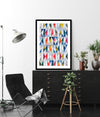 Contemporary Mosaic Triangles Art Print - Geometric Art - The Good Poster Company