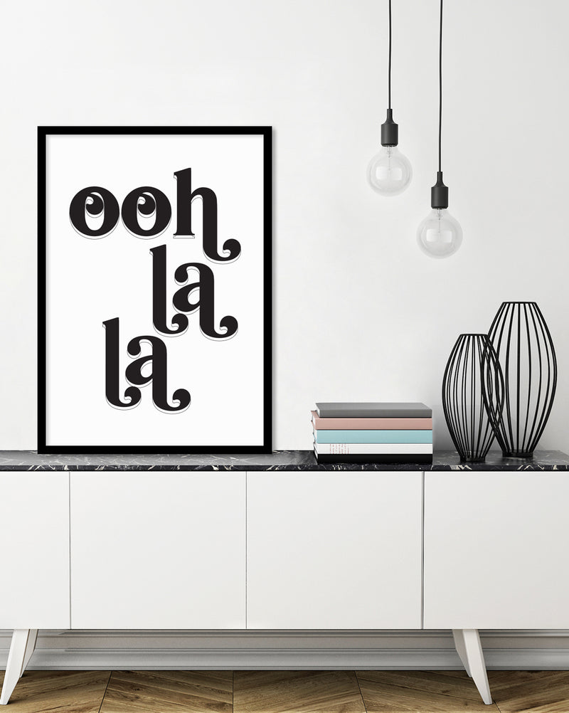 Ooh La La Art Print | Black and White Art | The Good Poster Company