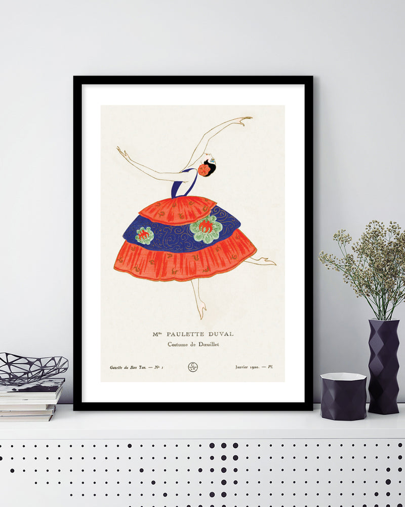 Paulette Duval by Gazette du Bon Ton - Vintage French Art Prints - Vintage Fashion Artwork by The Good Poster Company