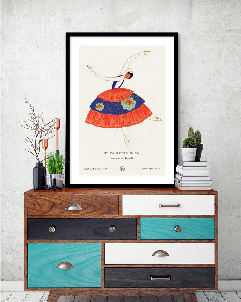 Paulette Duval by Gazette du Bon Ton - Vintage French Art Prints - Vintage Fashion Artwork by The Good Poster Company