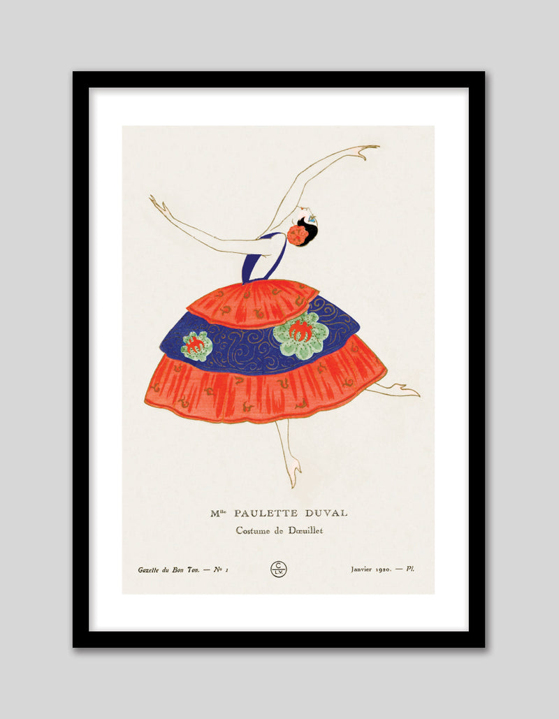 Paulette Duval by Gazette du Bon Ton - Vintage French Art Prints - Vintage Fashion Artwork by The Good Poster Company
