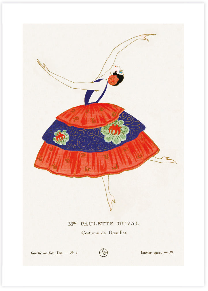Paulette Duval by Gazette du Bon Ton - Vintage French Art Prints - Vintage Fashion Artwork by The Good Poster Company