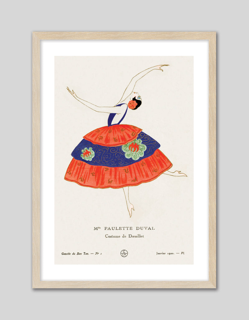 Paulette Duval by Gazette du Bon Ton - Vintage French Art Prints - Vintage Fashion Artwork by The Good Poster Company