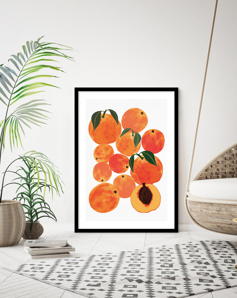 Peach Harvest by Leanne Simpson - Food Art Prints - Kitchen Artwork by The Good Poster Company