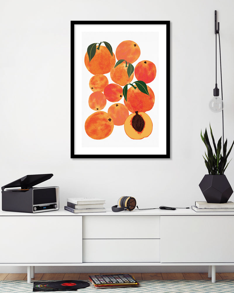 Peach Harvest by Leanne Simpson - Food Art Prints - Kitchen Artwork by The Good Poster Company