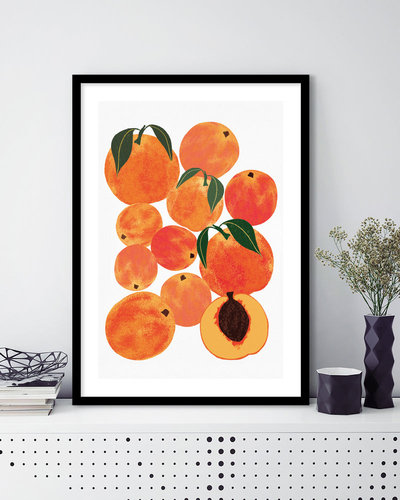 Peach Harvest by Leanne Simpson - Food Art Prints - Kitchen Artwork by The Good Poster Company