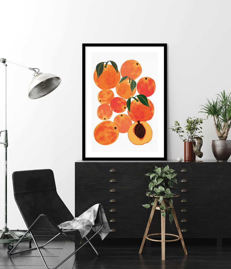 Peach Harvest by Leanne Simpson - Food Art Prints - Kitchen Artwork by The Good Poster Company