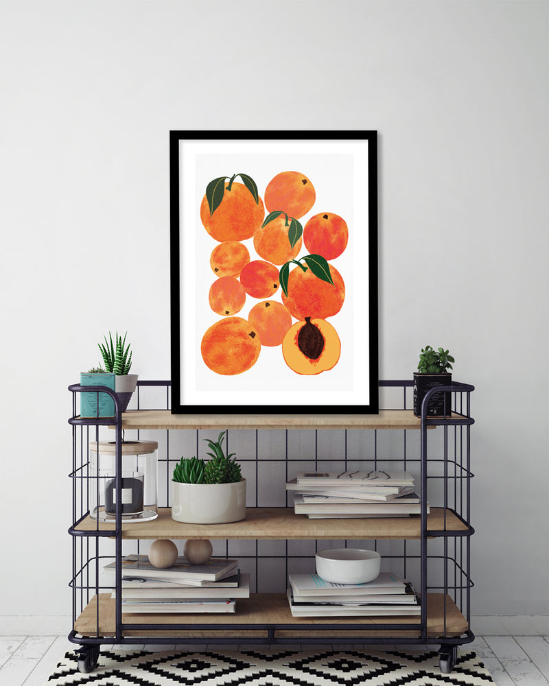 Peach Harvest by Leanne Simpson - Food Art Prints - Kitchen Artwork by The Good Poster Company