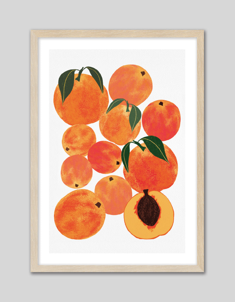 Peach Harvest by Leanne Simpson - Food Art Prints - Kitchen Artwork by The Good Poster Company
