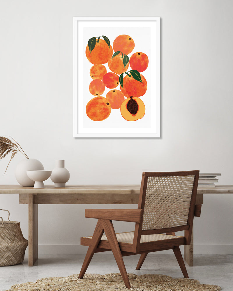 Peach Harvest by Leanne Simpson - Food Art Prints - Kitchen Artwork by The Good Poster Company