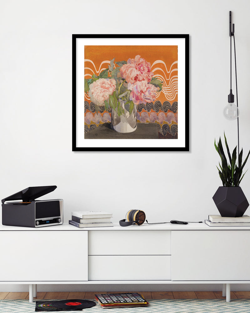Peonies Art Print by Charles Rennie MackIntosh - Art Deco Artwork - The Good Poster Company