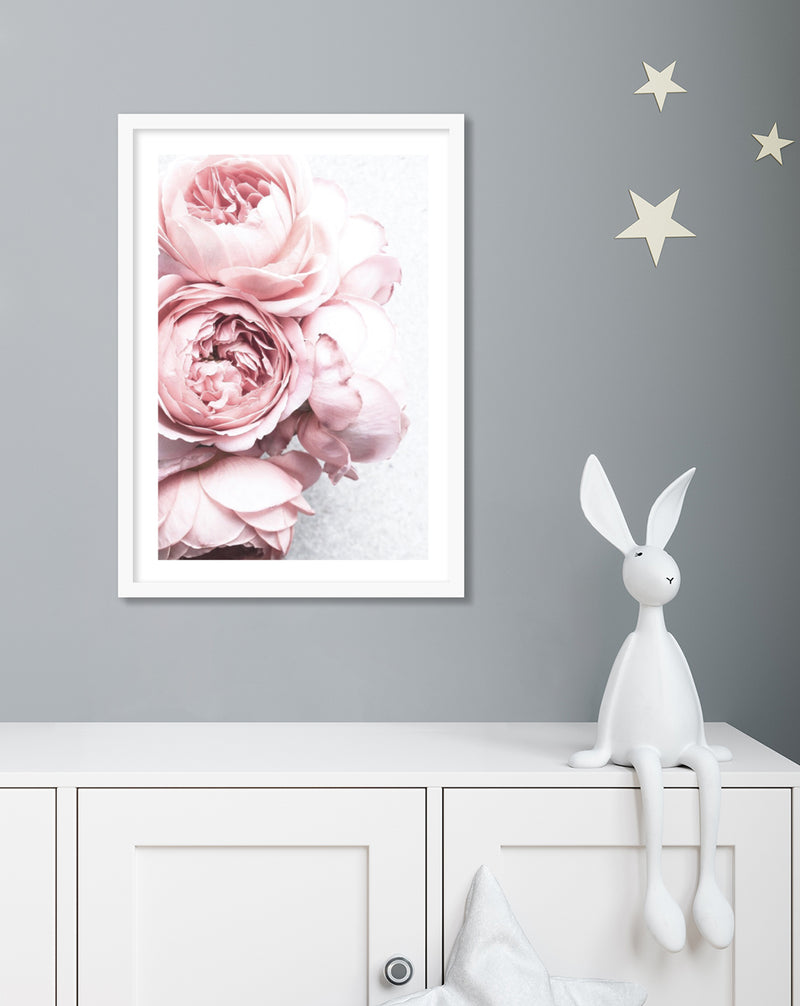 Pink Peonies Art Print - Contemporary Botanical Art - The Good Poster Company