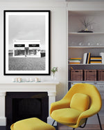 Prada Marfa Photographic Art Print | Fashion Artwork | Black and White Art | The Good Poster Company