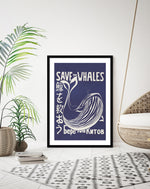 Save the Whales by Vint Lawrence - Vintage Advertising Poster - The Good Poster Company