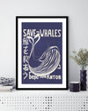 Save the Whales by Vint Lawrence - Vintage Advertising Poster - The Good Poster Company