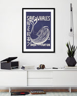 Save the Whales by Vint Lawrence - Vintage Advertising Poster - The Good Poster Company