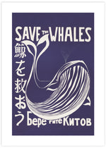 Save the Whales by Vint Lawrence - Vintage Advertising Poster - The Good Poster Company