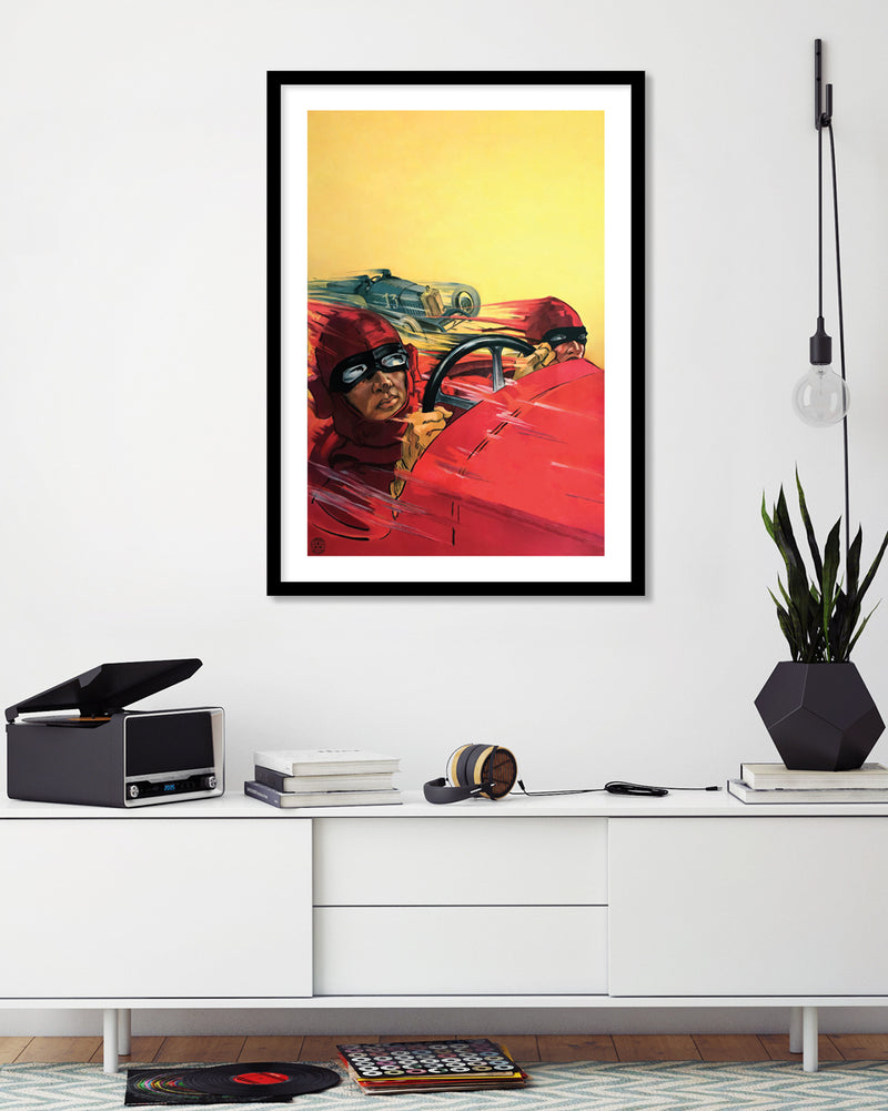 Speed Artwork - Vintage Racing Car Illustration - Children's Bedroom Art - The Good Poster Company